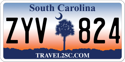 SC license plate ZYV824