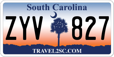 SC license plate ZYV827