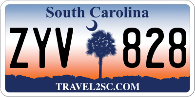 SC license plate ZYV828