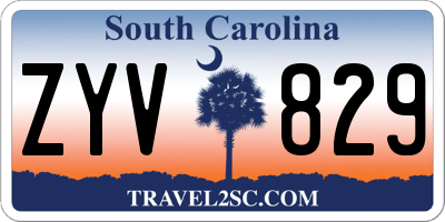 SC license plate ZYV829