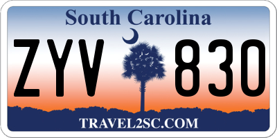 SC license plate ZYV830