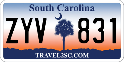 SC license plate ZYV831