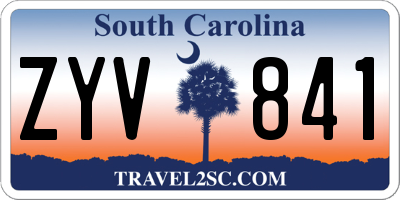 SC license plate ZYV841