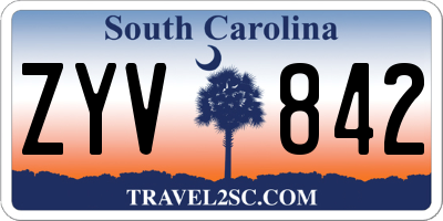 SC license plate ZYV842