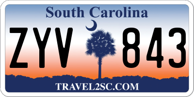 SC license plate ZYV843