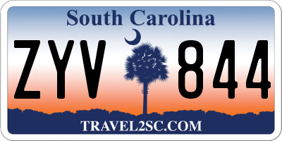 SC license plate ZYV844