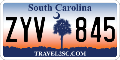 SC license plate ZYV845