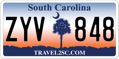 SC license plate ZYV848