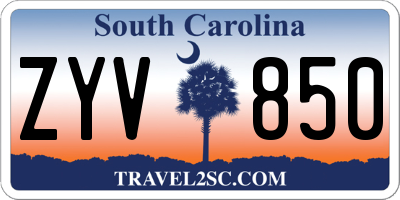 SC license plate ZYV850
