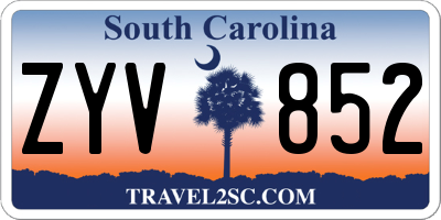SC license plate ZYV852