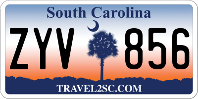SC license plate ZYV856