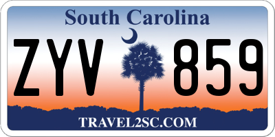 SC license plate ZYV859