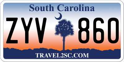 SC license plate ZYV860