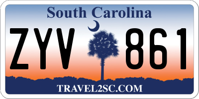 SC license plate ZYV861