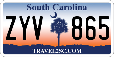 SC license plate ZYV865