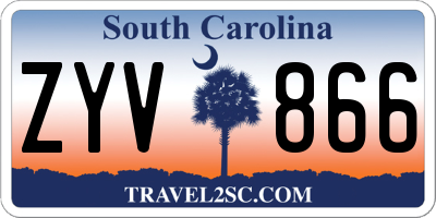 SC license plate ZYV866