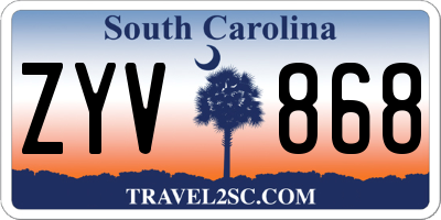 SC license plate ZYV868