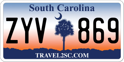 SC license plate ZYV869