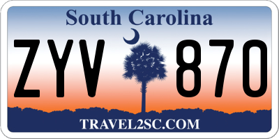SC license plate ZYV870