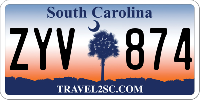 SC license plate ZYV874