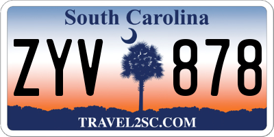 SC license plate ZYV878