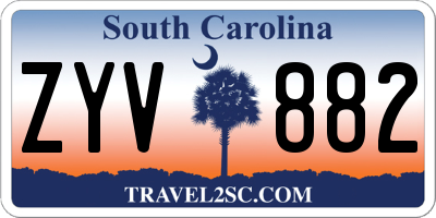 SC license plate ZYV882