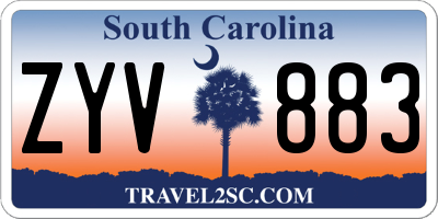 SC license plate ZYV883
