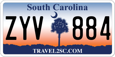 SC license plate ZYV884