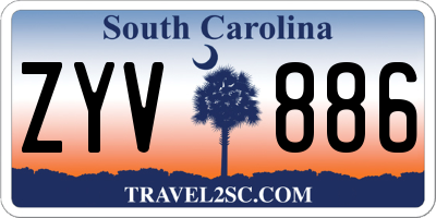 SC license plate ZYV886