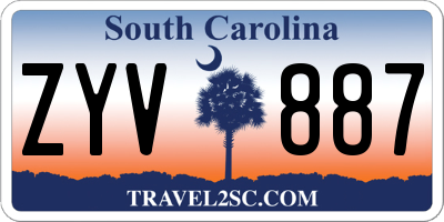 SC license plate ZYV887