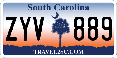 SC license plate ZYV889