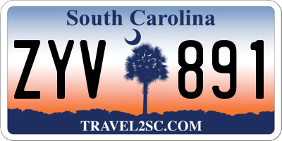 SC license plate ZYV891