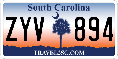 SC license plate ZYV894