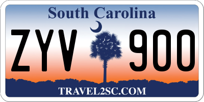 SC license plate ZYV900