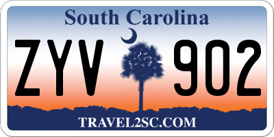 SC license plate ZYV902