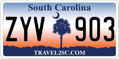 SC license plate ZYV903