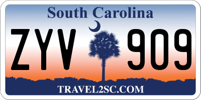 SC license plate ZYV909