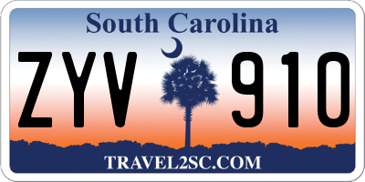SC license plate ZYV910
