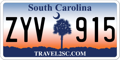 SC license plate ZYV915