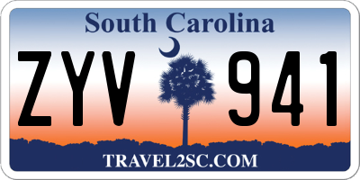 SC license plate ZYV941