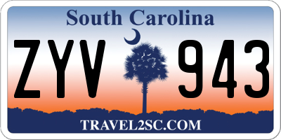 SC license plate ZYV943