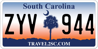 SC license plate ZYV944