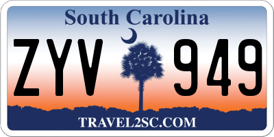 SC license plate ZYV949