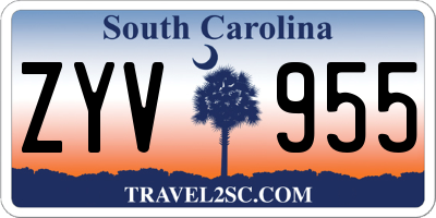 SC license plate ZYV955