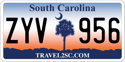SC license plate ZYV956