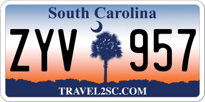 SC license plate ZYV957