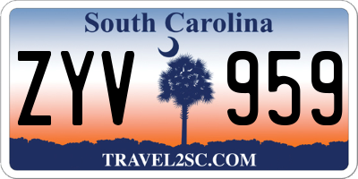 SC license plate ZYV959