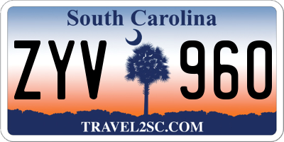 SC license plate ZYV960