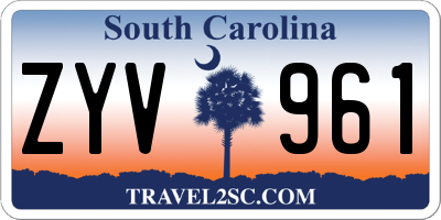 SC license plate ZYV961