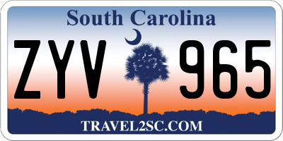 SC license plate ZYV965